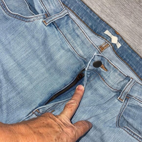 Eileen Fisher Jeans Women’s Plus 16W Wide Leg Cropped Denim Pants Blue Stretch - Picture 5 of 13